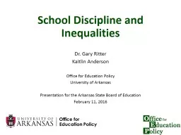 School Discipline and Inequalities In Arkansas