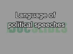 Language of political speeches