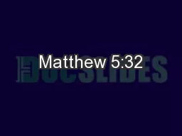 Matthew 5:32