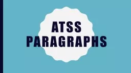 ATSS Paragraphs
