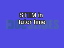 STEM in tutor time