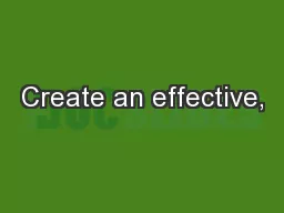 Create an effective,
