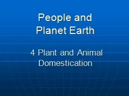 4 Plant and Animal Domestication
