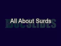 All About Surds