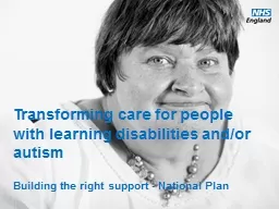 Transforming care for people with learning disabilities and