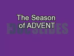 The Season of ADVENT