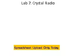 Lab 7: Crystal Radio