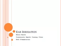 Ear Irrigation