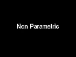 Non Parametric