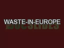 WASTE-IN-EUROPE