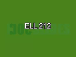 ELL 212