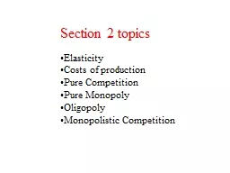 Section 2 topics
