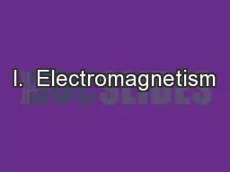 I.  Electromagnetism