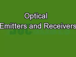 Optical  Emitters and Receivers