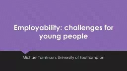 Employability: challenges for young people