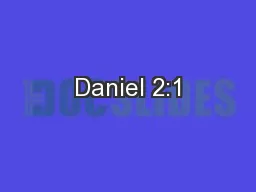 Daniel 2:1