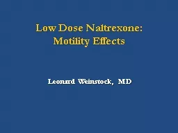 Low Dose Naltrexone: