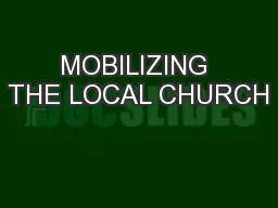 MOBILIZING THE LOCAL CHURCH