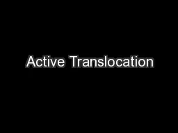 Active Translocation