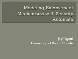 Modeling Enforcement Mechanisms with Security Automata