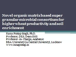 Novel organic matrix based super granular microbial consort