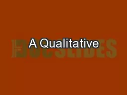 A Qualitative