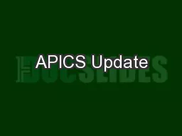 APICS Update