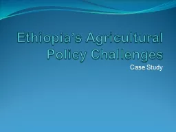 Ethiopia’s Agricultural Policy Challenges