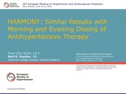 HARMONY: Similar Results with Morning and Evening Dosing of