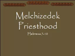 Melchizedek Priesthood
