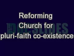Reforming Church for pluri-faith co-existence