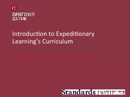 Introduction to Expeditionary Learning’s Curriculum