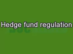 Hedge fund regulation