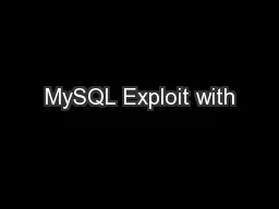 MySQL Exploit with