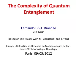 The Complexity of Quantum Entanglement