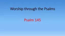Worship through the Psalms