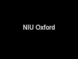 NIU Oxford