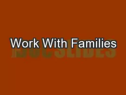 Work With Families