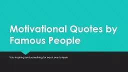 Motivational Quotes by Famous People