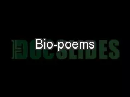 Bio-poems