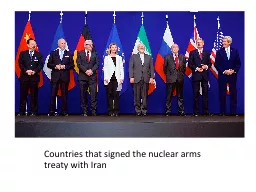 Countries that signed the nuclear arms treaty with Iran