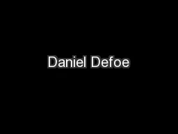 Daniel Defoe