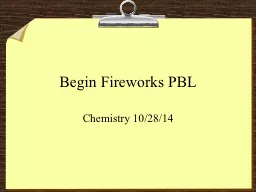 Begin Fireworks PBL