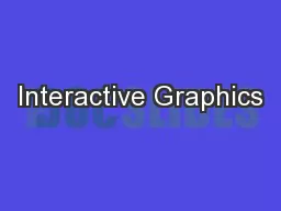 Interactive Graphics