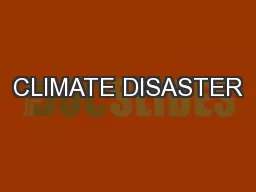 CLIMATE DISASTER