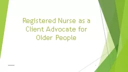 Registered Nurse as a Client Advocate
