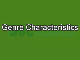Genre Characteristics
