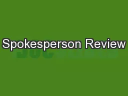 Spokesperson Review