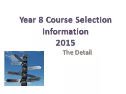 Year 8 Course Selection Information