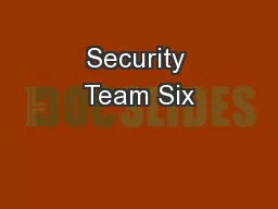 Security Team Six
